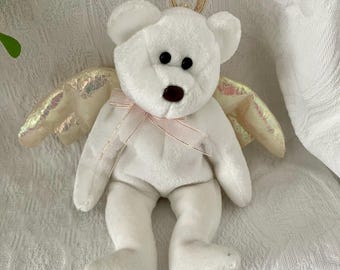 Ty Beanie Baby Halo Bear: 1998 Angel Bear Plush