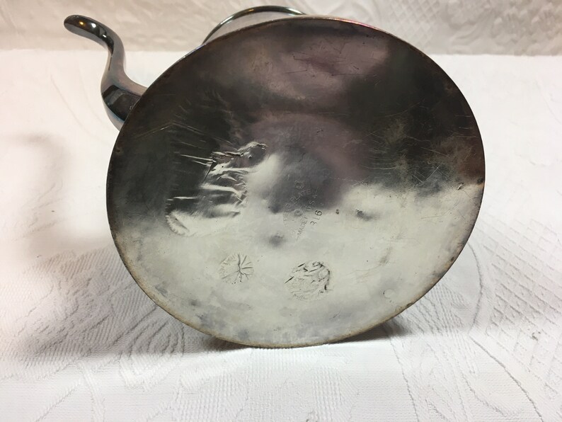 Lots of Patina Sheffield Plate USA Marked 816 8\u201d Tall Flower on Lid Georgian Style Sheffield Silver Plated Teapot Coffee Pot
