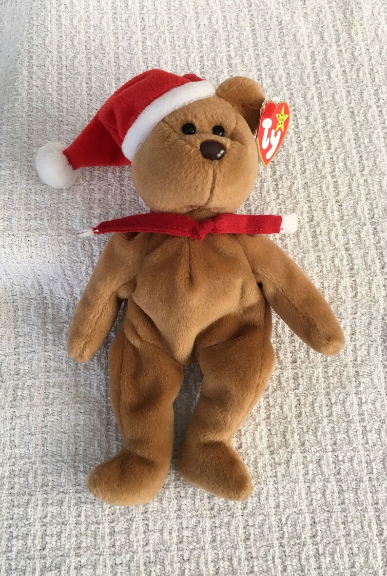 santa bear beanie baby