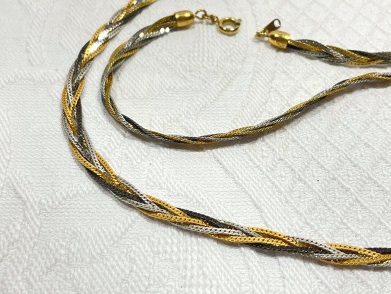 Multi Strand Entwined Serpentine Necklace, Herrin… - image 6