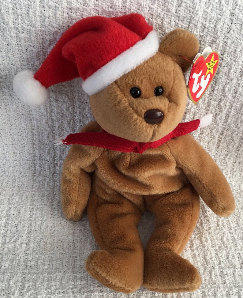 santa bear beanie baby
