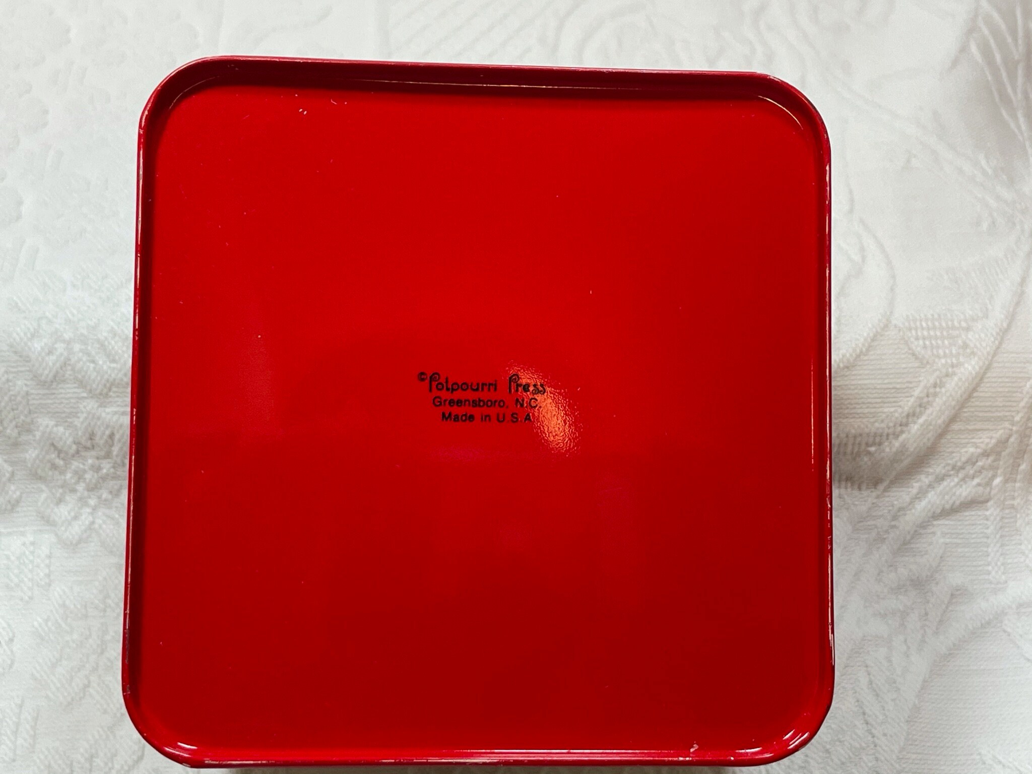 Potpourri Press Christmas Dog Tin with a Red Lid Decorative Etsy