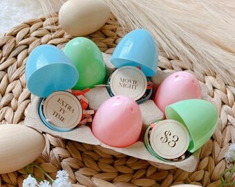 Wooden Easter Egg Hunt Tokens | Personalized Easter Egg Hunt Coins | Set of 15 Easter Tokens | Easter Fun | Easter Activities | Egg Fillers