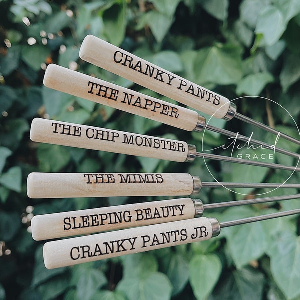 Personalized Marshmallow Roaster Sticks | Custom Marshmallow Fondue Stick | Great for S'mores | Perfect for Camping | Perfect Family Gift!!