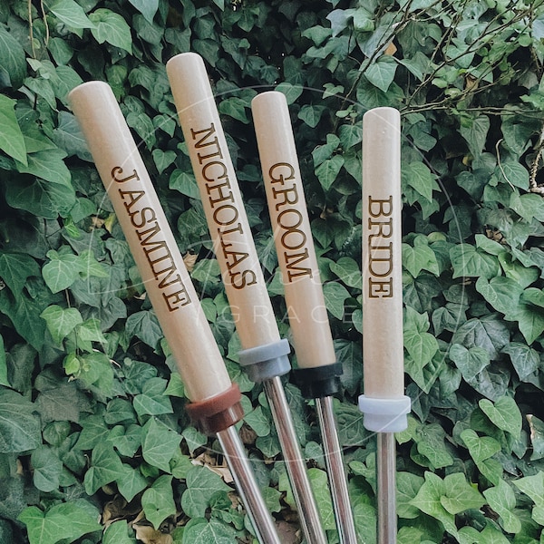 Personalized Extendable Marshmallow Sticks | Colored Telescoping Marshmallow Roaster Sticks | Perfect Family Gift | Great for S'mores