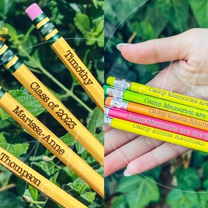 Personalized Engraved Wooden Pencils | Back to school Gift | Neon Pencils  | Student Gift | Teacher Appreciation Gift | #2 Wooden Pencils