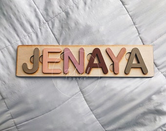 Personalized Name Puzzle | Baby Name | Wooden Toys | Baby Gifts | Nursery Decor