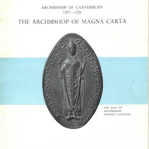 Stephen Langton Archbishop of Canterbury Magna Carta by Dorothy Mills  Booklet 1961