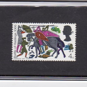 Batalla de Hastings 1066 Sello postal británico único Imán de nevera 1066 - 1966 4d acrílico retro hecho a mano
