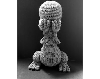 Roger Smith Plush toy - crochet Roger Alien, fun gift idea, handmade amigurumi
