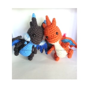 Mega Charizard X or Y handmade amigurumi plush toy