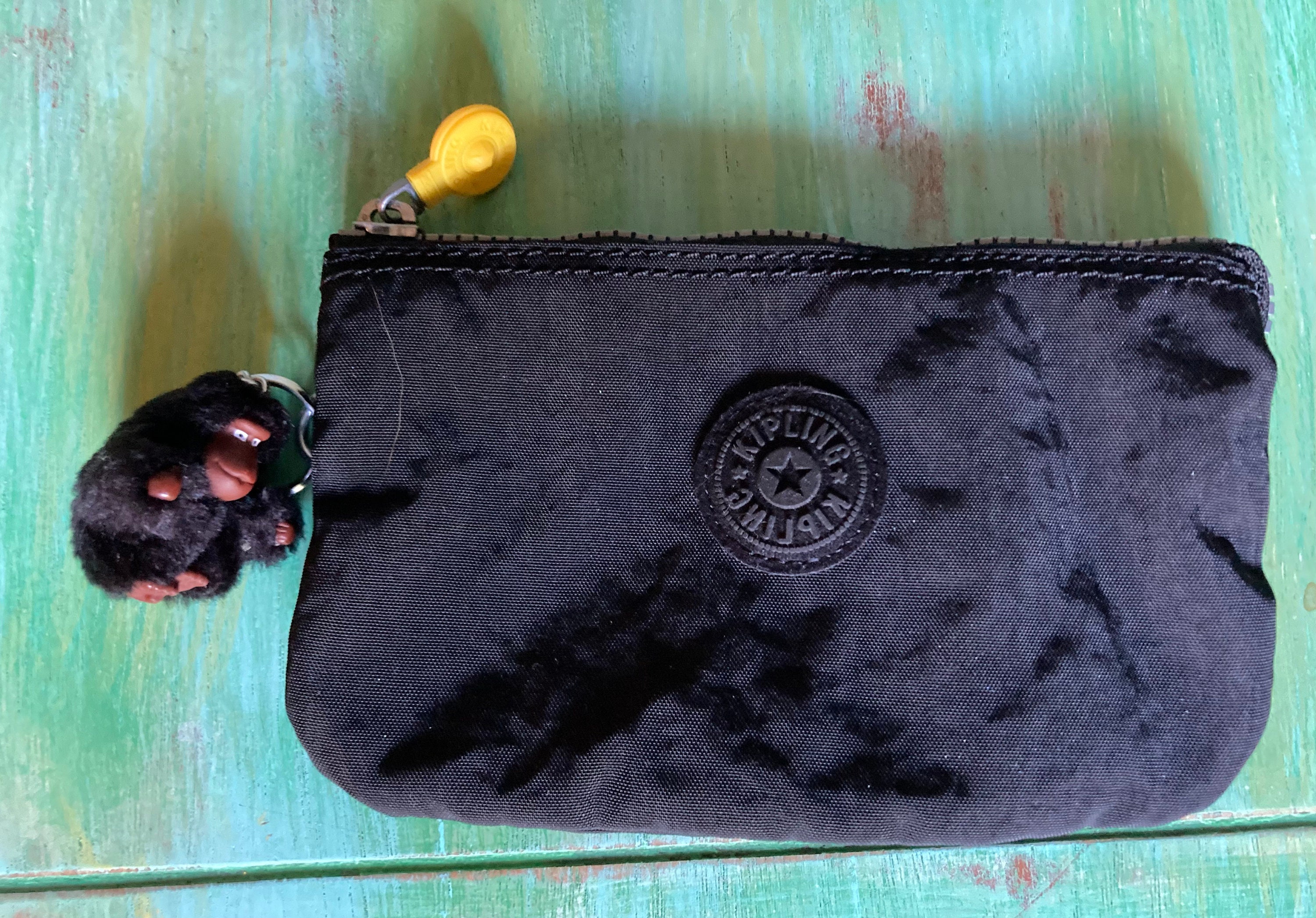 Black KIPLING Zipper 3 Pocket Pouch Wallet With Gorilla Black KIPLING Zipper 3 Pocket Pouch Wallet With Gorilla
