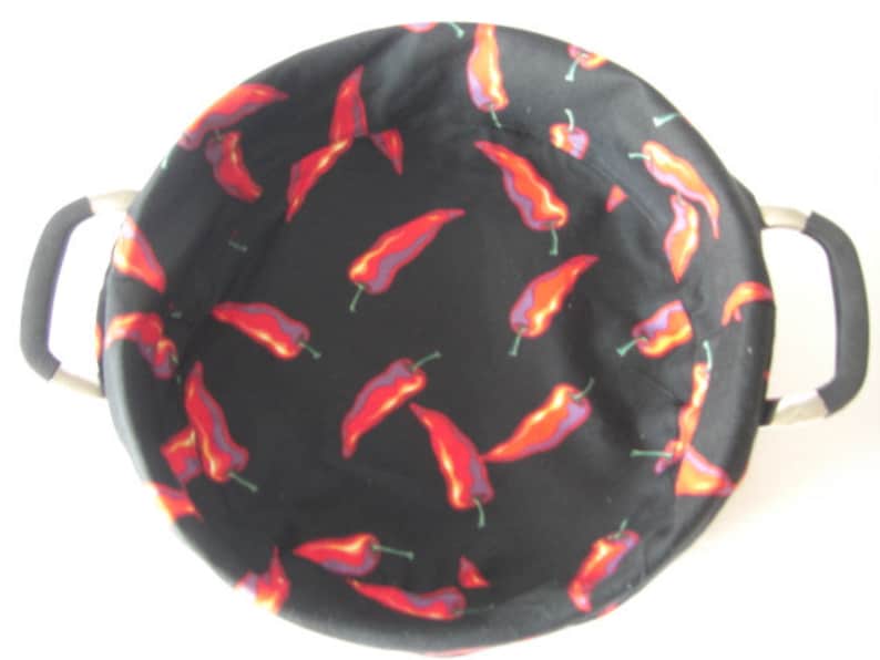 Our Pan Covers protect from scratches and muffle sound. Great Patterns! Elegant, practical design! bild 1