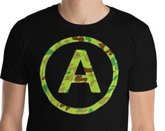 Camo Anarchy T-shirt by Enemy Empire Art Studio