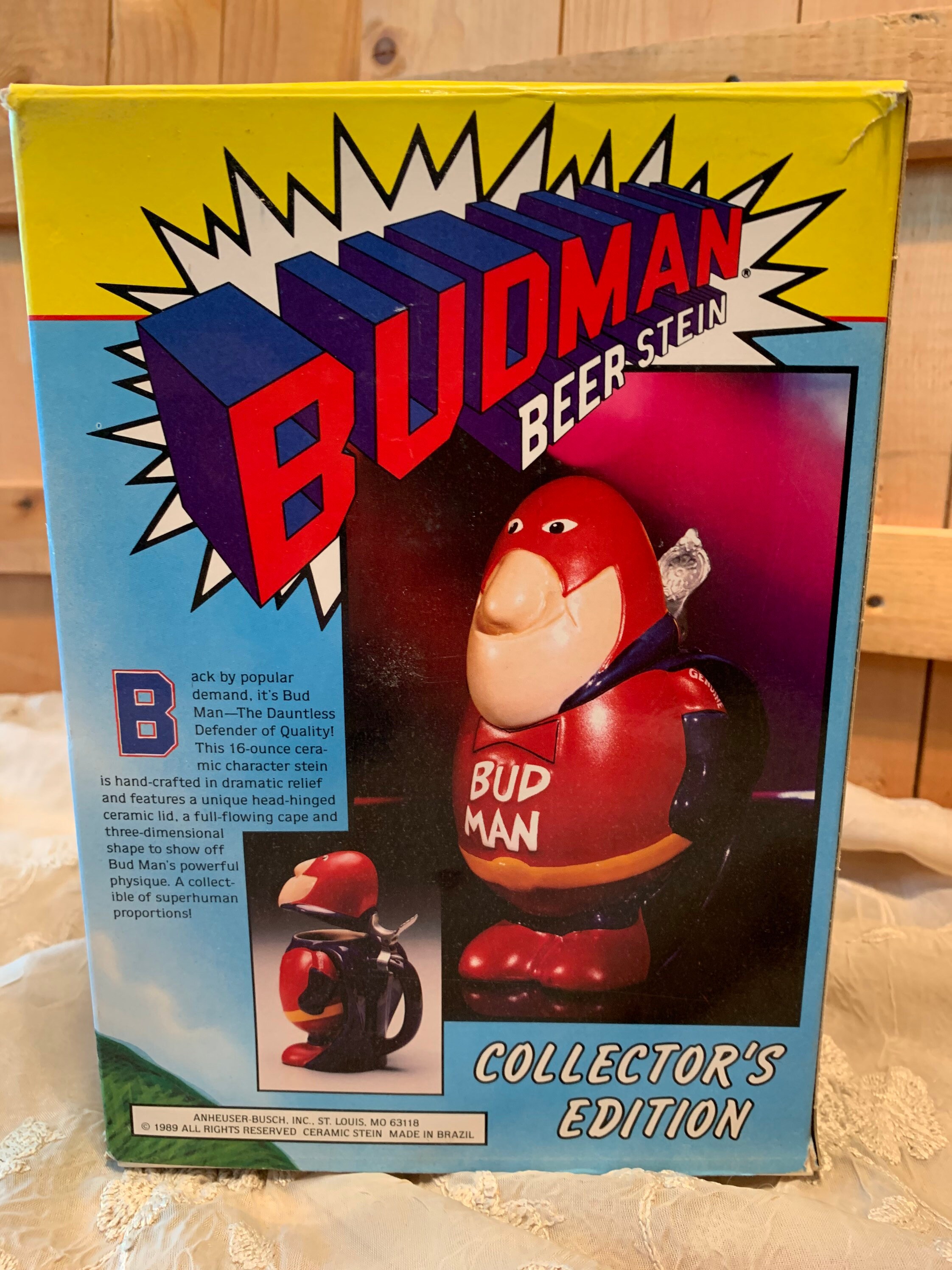 『Budman Beer Stein ヴィンテージ　コレクターズエディション』 Budman 1989 Collectible Stein - Etsy