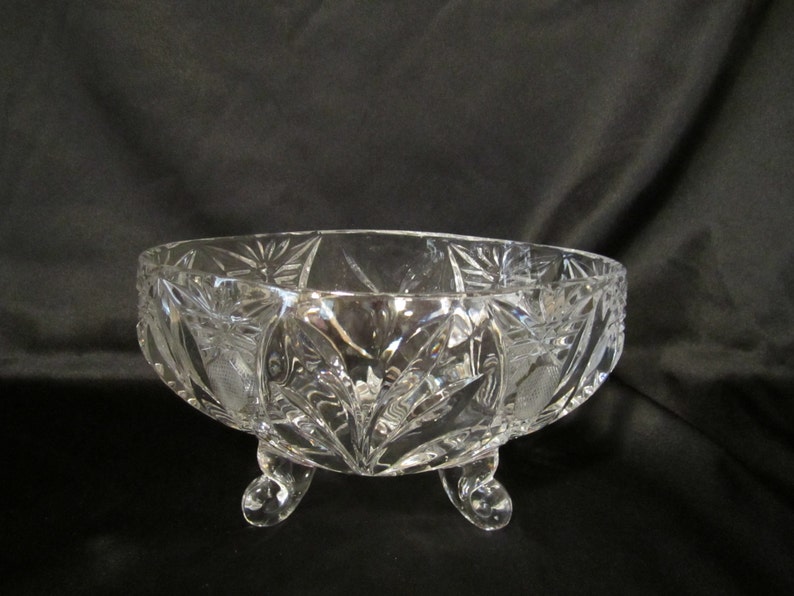 Footed Cut Crystal Candy Dish Etsy