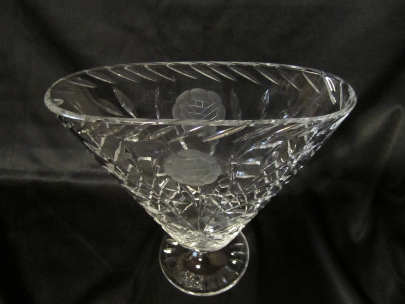 Awesome Cut Crystal Fan Shape Vase Etsy