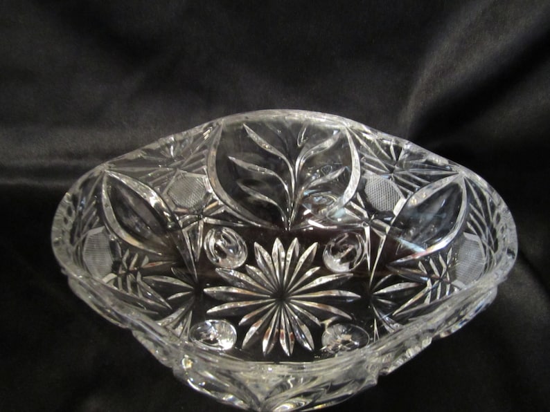 Footed Cut Crystal Candy Dish Etsy