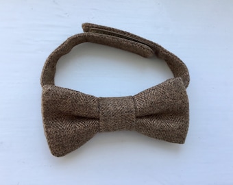 Tweed wool dickie bow tie
