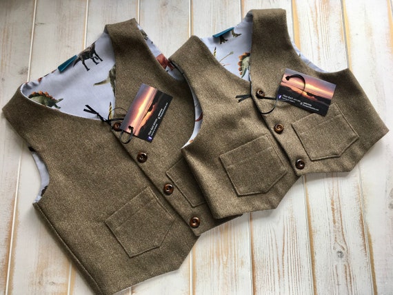 Boys tweed waistcoat best sale