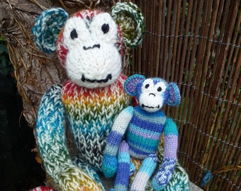 Patrón de tejido (EE. UU.) para el juguete de mono tejido Mischief Monkey. Patrón de punto mono, patrón de juguete, juguete de punto, patrón de peluche, simio.