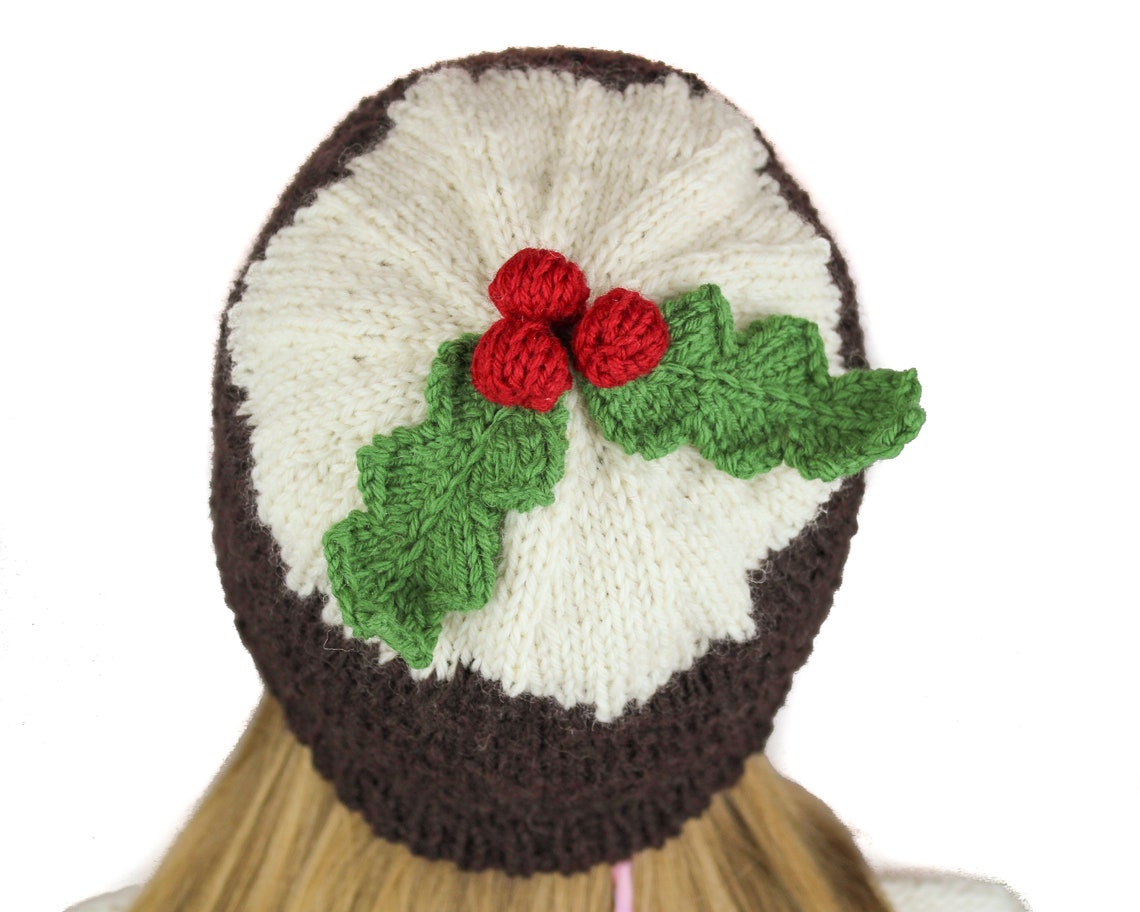 Christmas Pudding Hat KNITTING PATTERN UK Terms Toddler, Child Adult Sizes Instant Pdf Download