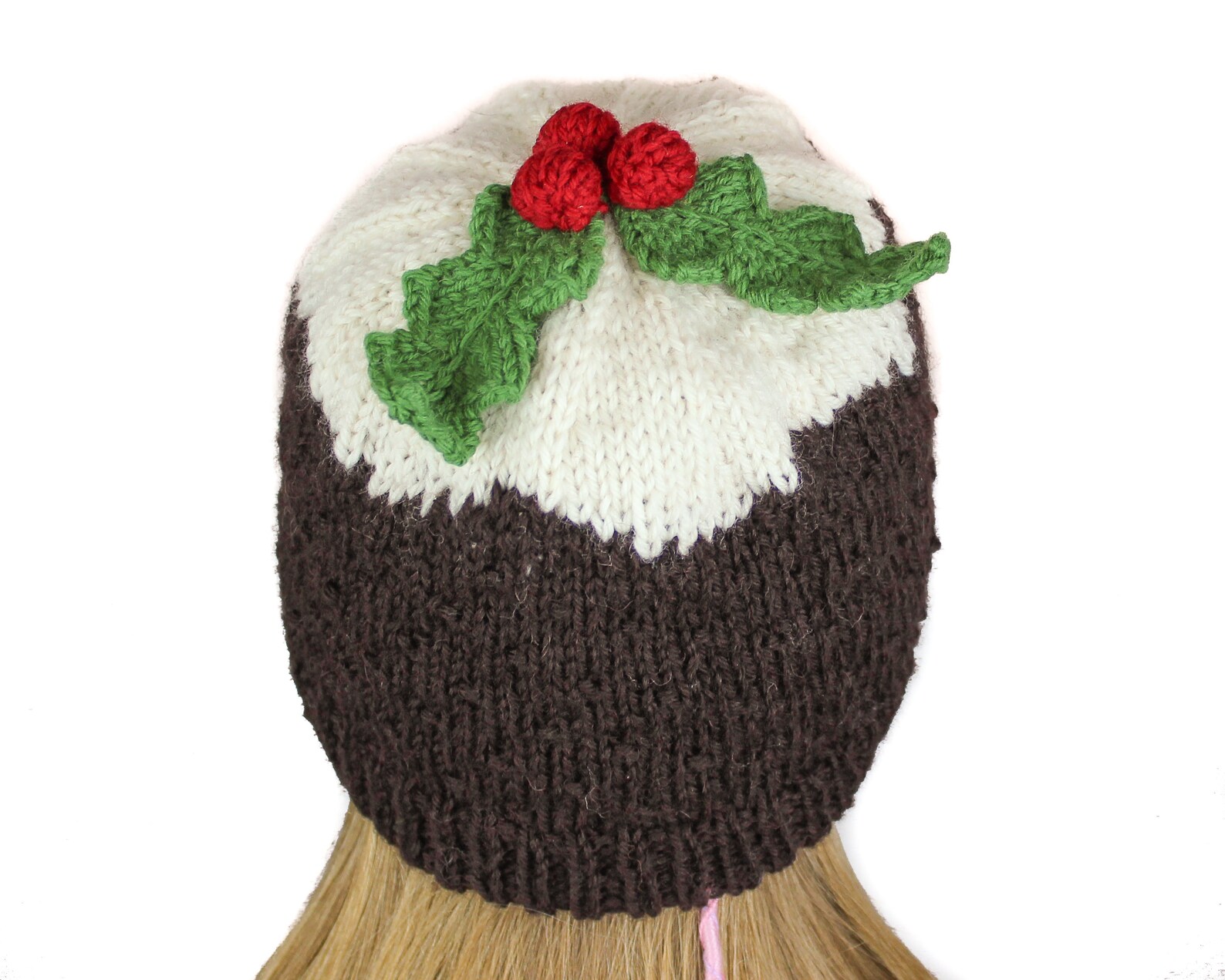 Christmas Pudding Hat KNITTING PATTERN UK Terms Toddler, Child Adult