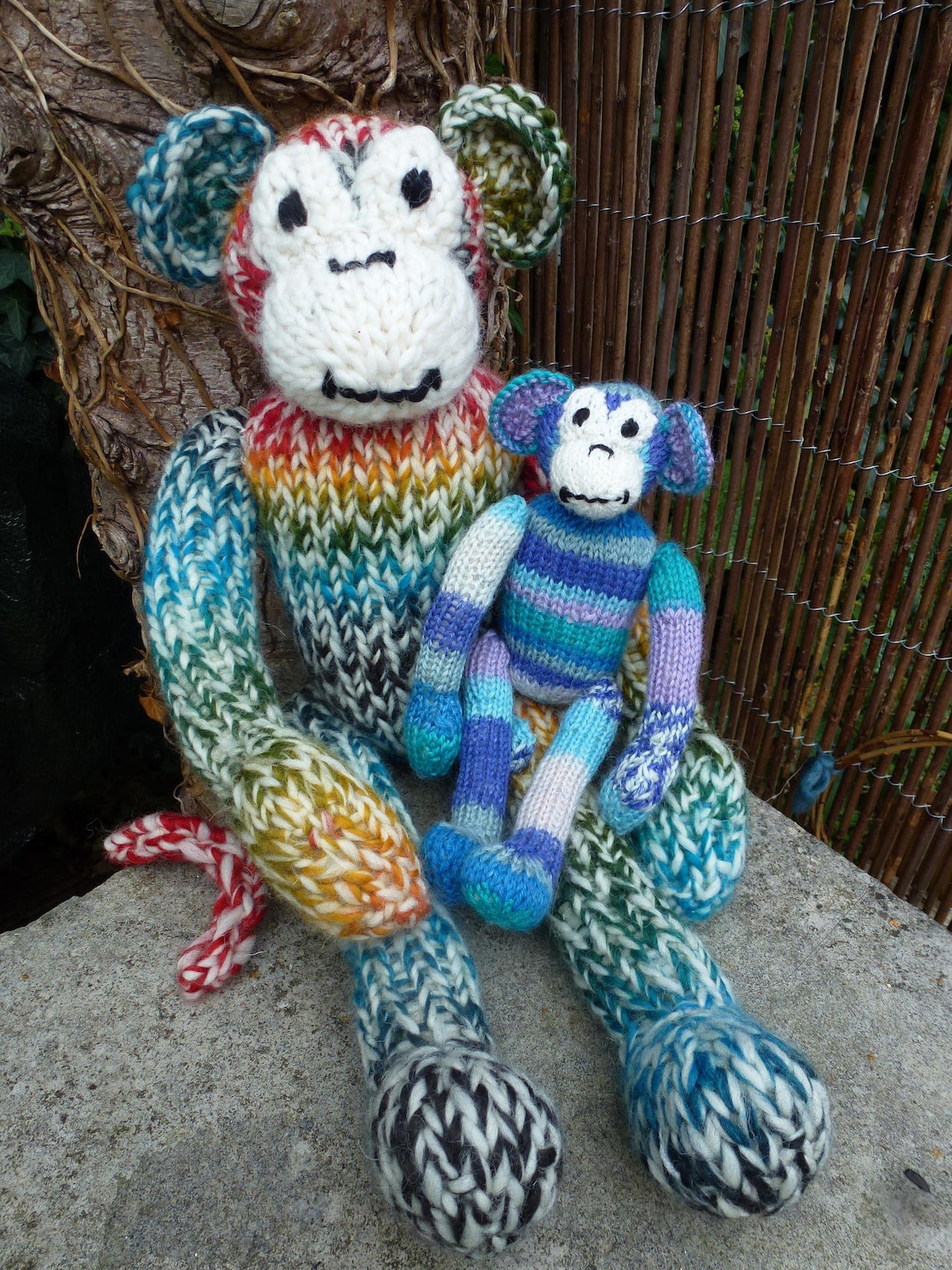 Knitting Pattern US for Mischief Monkey Knitted Monkey Toy. Monkey