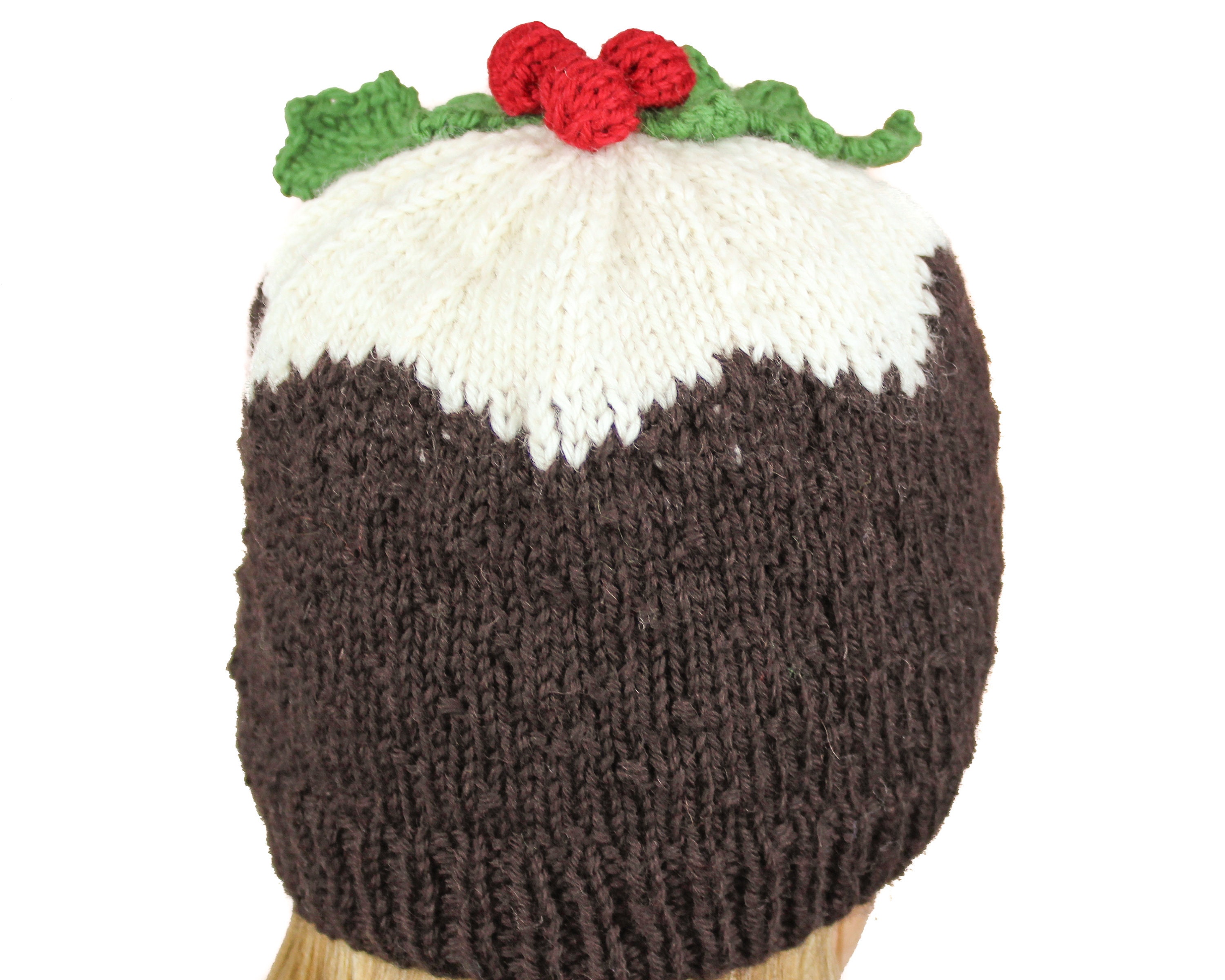Christmas Pudding Hat KNITTING PATTERN UK Terms Toddler, Child Adult