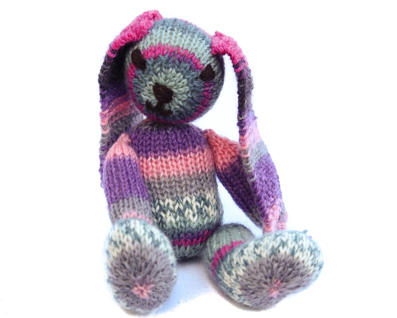 Knitting Pattern UK: Rebecca Rabbit a Sweet Floppy Knitted Bunny Rabbit ...