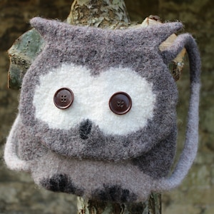 Knitting Pattern (US) - Orla Owl - Knitted, Felted Backpack - Kids Owl Bag - Washing Machine Felted - Easy Knit Pattern - INSTANT DOWNLOAD