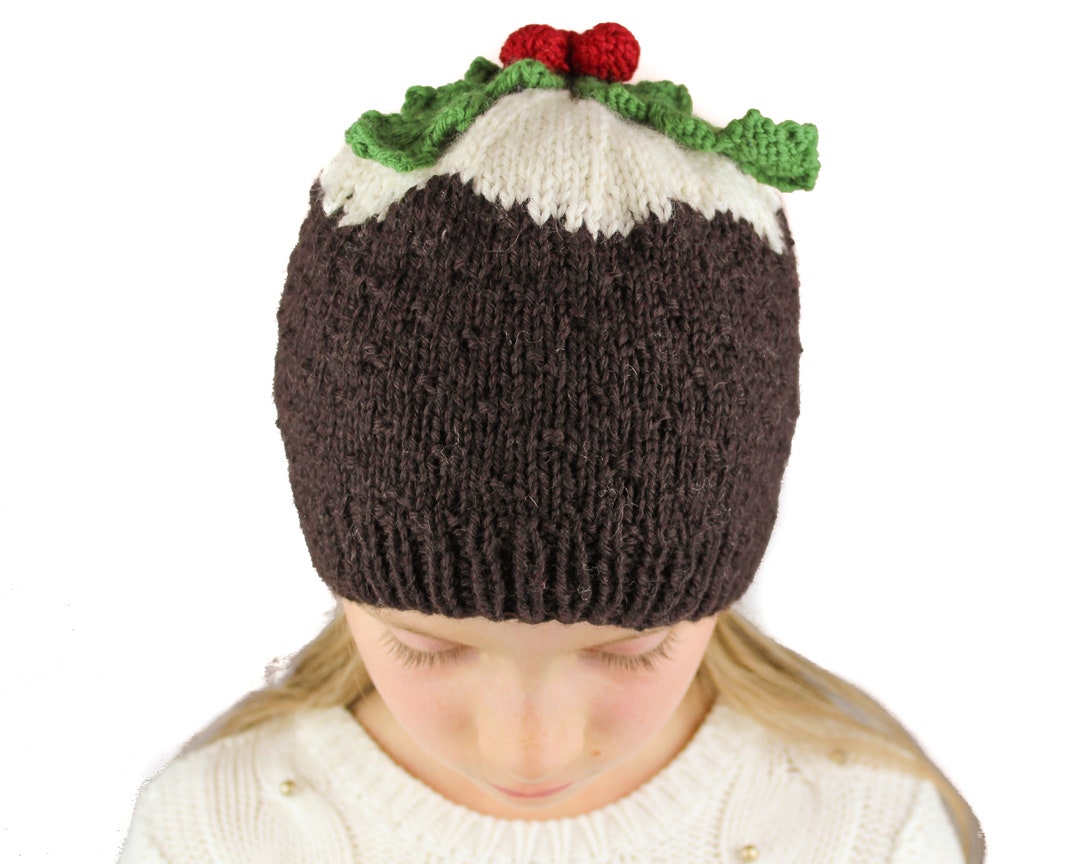 Christmas Pudding Hat Knitting Pattern US Terms Christmas Etsy
