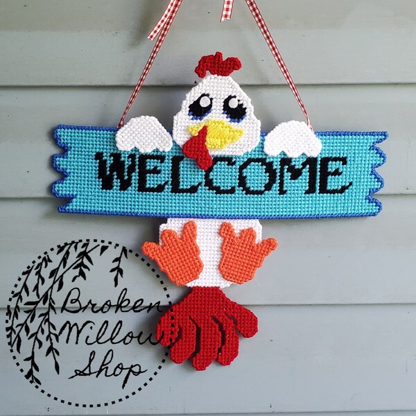 Plastic Canvas Sign Etsy