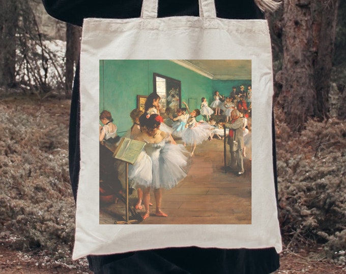 Edgar Degas The Ballet Rehearsal Tote Bag Ballerina Bag Famous Artists Tote Gift Fine Art Major Artsy Aesthetic Bag, Reusable Grocery School