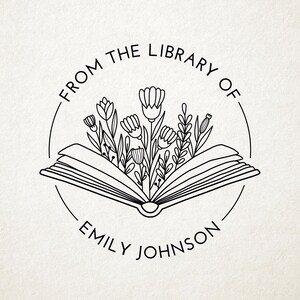 Library Stamp, Ex Libris, Book Stamp, Self Inking, From the Library Of Stamp, Book Lover Gift, Custom Library Stamp, Personalized Gift