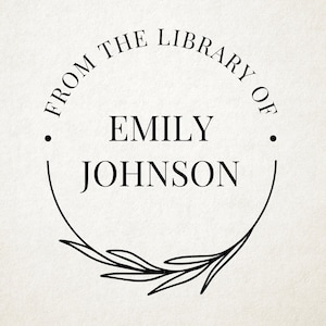Custom Book Embosser, Library Stamp, Book Stamp, Self Inking, From the Library Of Stamp, Book Lover Gift,  Ex Libris Personalized Gift