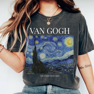 Comfort Colors Van Gogh Shirt Starry Night Gifts Painting Aesthetic Clothing Renaissance Shirts Art History Tee Artist painting Teacher gift