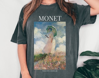 Comfort Colors Monet Impression Portrait shirt, light dark academia clothing, art tee claude monet shirt, famous artist t shirt, fine art