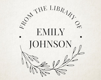 Custom Book Embosser, Library Stamp, Book Stamp, Self Inking, From the Library Of Stamp, Book Lover Gift,  Ex Libris Personalized Gift