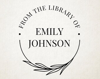 Custom Book Embosser, Library Stamp, Book Stamp, Self Inking, From the Library Of Stamp, Book Lover Gift,  Ex Libris Personalized Gift