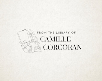 Library Stamp, Ex Libris, Book Stamp, Self Inking, From the Library Of Stamp, Book Lover Gift, Custom Library Stamp, Personalized Gift