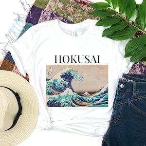 Kanagawa Shirt, The Great Wave Off Kanagawa tee, Japanese Hokusai Wave, Japan T-shirt, Art Shirts, Aesthetic Clothes, Aesthetic gift