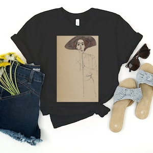Schiele art shirt art student clothing art teacher shirt artistic clothing Egon Schiele shirt schiele t shirt fine art tee art lover gift