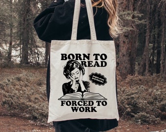 Born To Read Bookish Tote Bag, Funny Reader Book Addict, Book Lover, Bookish Gift For Her, Spicy Books, Dark Romance, Smut Gift BookTok