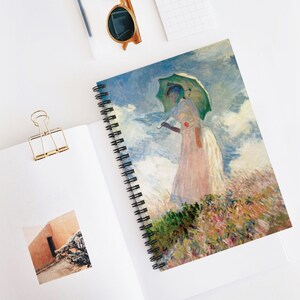 Art Spiral Notebook, Claude Monet Notebook, Impressionist Painting, Claude Monet, Painting Notebook, Fine Art Notebook, Artistic Notebook