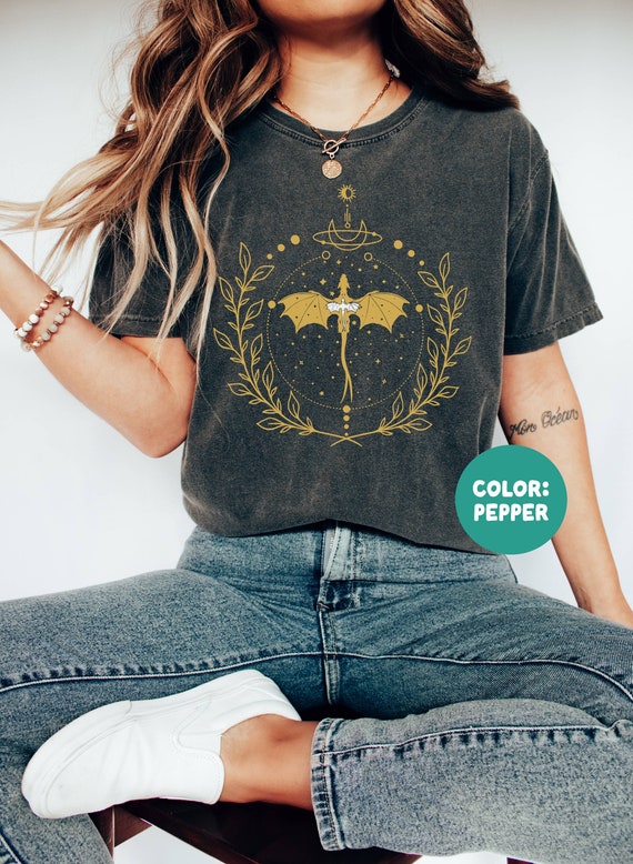 Comfort Colors Celestial Dragons shirt, Fantasy Book Tee, Fantasy Reader Gift, Bookish Gift, Dragon Rider, Romance Reader Gift, Booktok