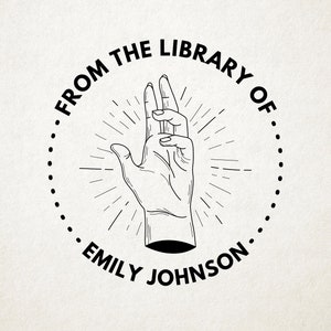 Custom Book Embosser, Library Stamp, Book Stamp, Self Inking, From the Library Of Stamp, Book Lover Gift,  Ex Libris Personalized Gift