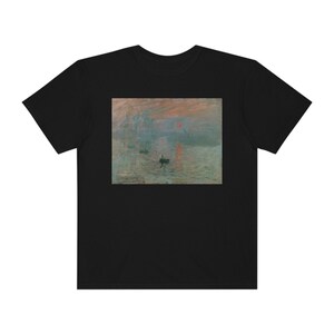 Comfort Colors Monet Impression Sunrise Shirt Gifts Painting Collage Aesthetic Clothing Shirts Light Dark Academia Art History Tee Artist Black