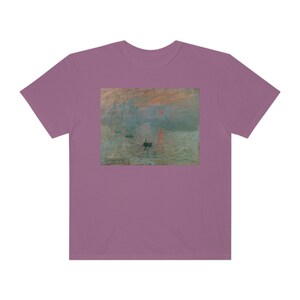 Comfort Colors Monet Impression Sunrise Shirt Gifts Painting Collage Aesthetic Clothing Shirts Light Dark Academia Art History Tee Artist Berry