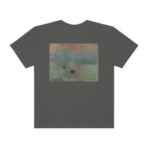 Comfort Colors Monet Impression Sunrise Shirt Gifts Painting Collage Aesthetic Clothing Shirts Light Dark Academia Art History Tee Artist immagine 6